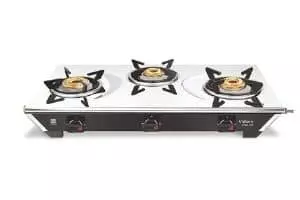 Vidiem GS S3 179 A Viva 3 Burner Stainless Steel Gas Stove